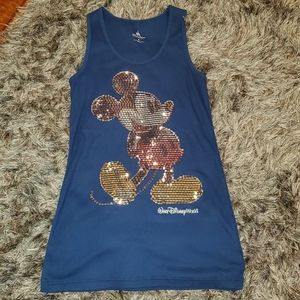 Authentic Walt Disney World Disney Sequins Mickey Mouse Tank size M